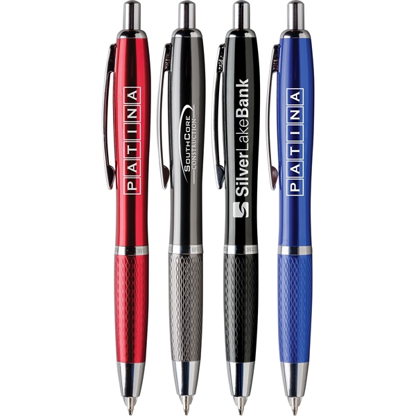 Mltifunction pen with engraved accents, high gloss enamel, knurled grip and... from ASI 61966 HPG / Hub Pen