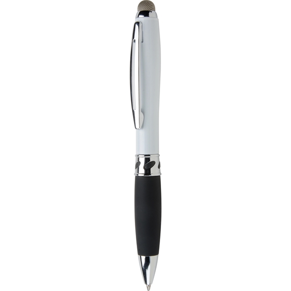 Twist-action ballpoint pen with stylus, ergonomic hourglass shape, and jumbo rubber... from ASI 61966 HPG / Hub Pen