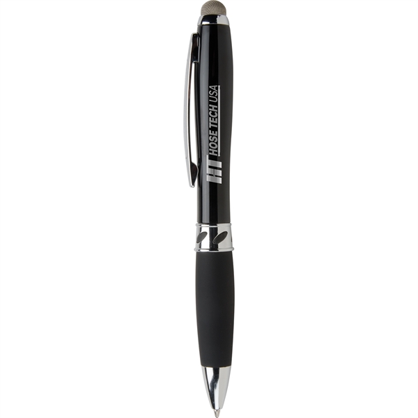Twist-action ballpoint pen with stylus, ergonomic hourglass shape, and jumbo rubber... from ASI 61966 HPG / Hub Pen