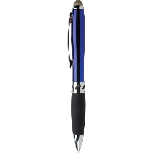Twist-action ballpoint pen with stylus, ergonomic hourglass shape, and jumbo rubber... from ASI 61966 HPG / Hub Pen
