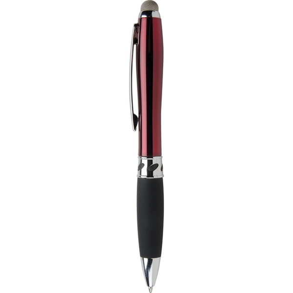 Twist-action ballpoint pen with stylus, ergonomic hourglass shape, and jumbo rubber... from ASI 61966 HPG / Hub Pen