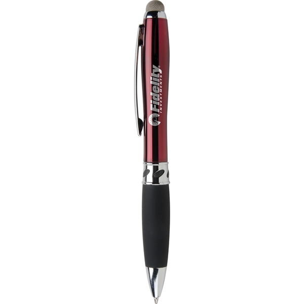Twist-action ballpoint pen with stylus, ergonomic hourglass shape, and jumbo rubber... from ASI 61966 HPG / Hub Pen