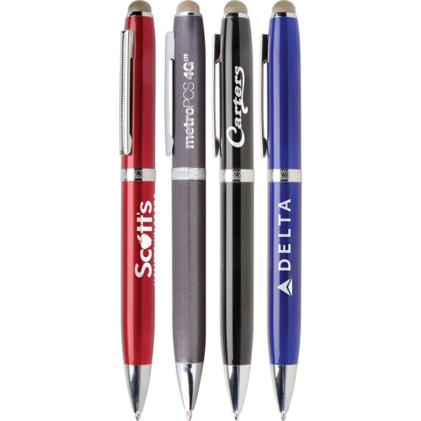 High gloss enamel metal executive twist action stylus tip pen with... from ASI 61966 HPG / Hub Pen