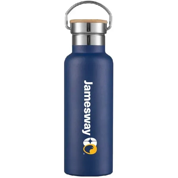 17oz Travel Stainless Steel Vacuum water bottle w/wood lid with ... from ASI 39820 Opusline (Benmex)