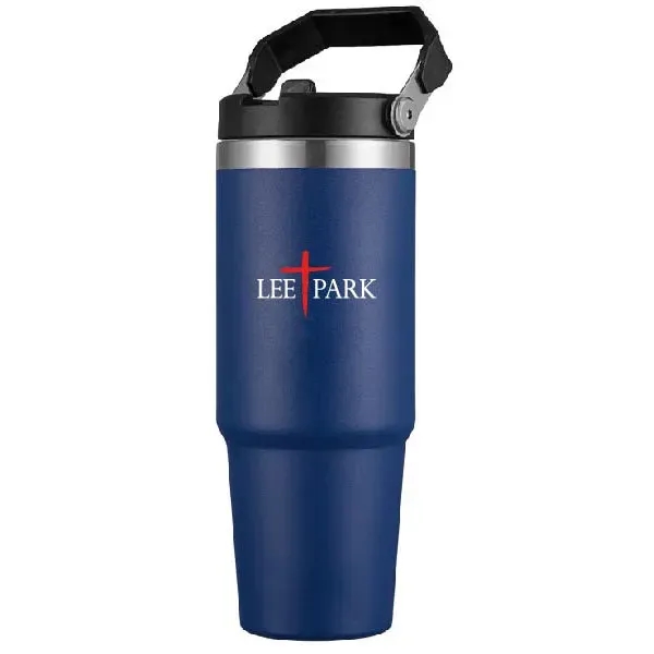 30oz Travel Stainless Steel Vacuum Coffee Mug tumbler handle, lid... from ASI 39820 Opusline (Benmex) / Opus Line