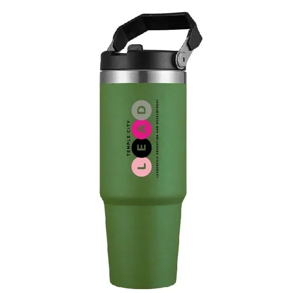 30oz Travel Stainless Steel Vacuum Coffee Mug tumbler handle, lid... from ASI 39820 Opusline (Benmex) / Opus Line