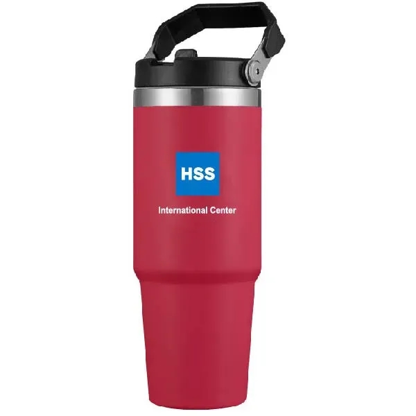 30oz Travel Stainless Steel Vacuum Coffee Mug tumbler handle, lid... from ASI 39820 Opusline (Benmex) / Opus Line