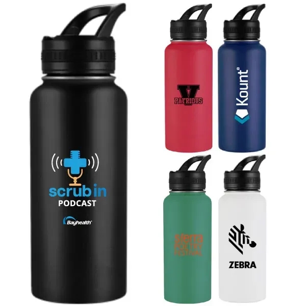 32oz Stainless Steel Vacuum Thermos Bottle Handle Lid... from ASI 39820 Opusline (Benmex) / Opus Line