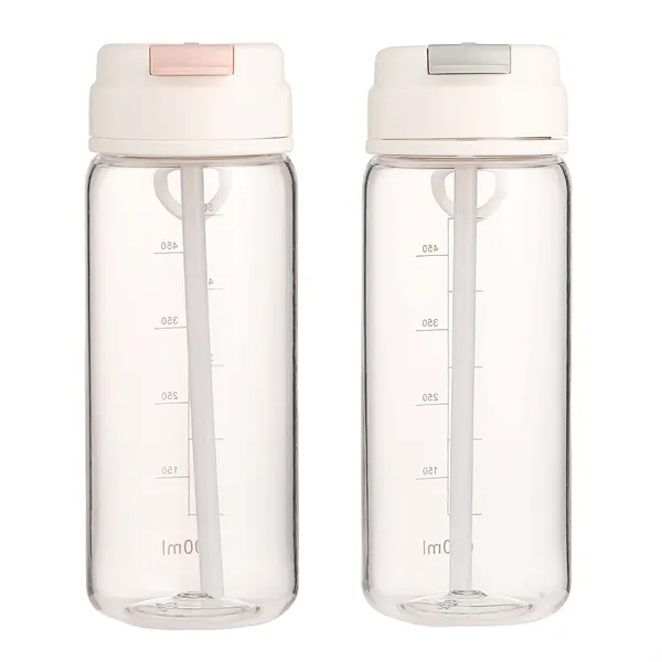 Double ways drinking plastic camping water bottle with flip straw and... from ASI 37218 Athena Promo (tm)