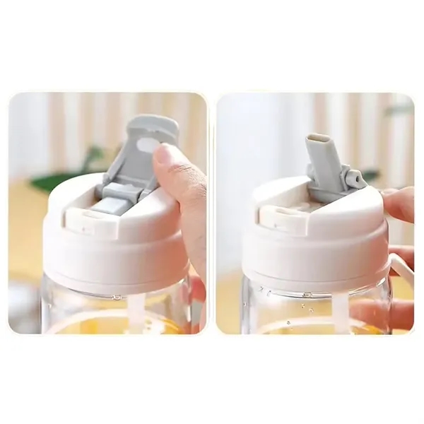 Double ways drinking plastic camping water bottle with flip straw and... from ASI 37218 Athena Promo (tm)