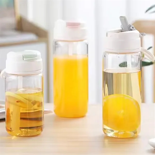 Double ways drinking plastic camping water bottle with flip straw and... from ASI 37218 Athena Promo (tm)