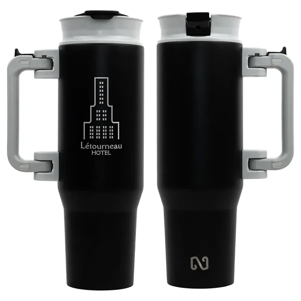 Stainless Steel Double-Wall Mug with Foldable Handle... from ASI 36730 Ariel Premium Supply Inc