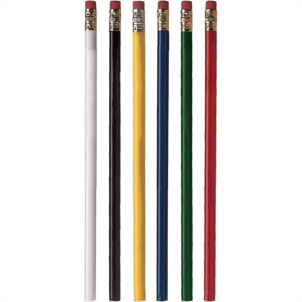 Wood number 2 pencil in solid colors and has a gold... from ASI 61966 HPG / Hub Pen