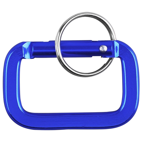 Square Shaped Carabiner with Key Ring, solid aluminum construction.... from ASI 74585 Nu Promo International / Nu Promo Line