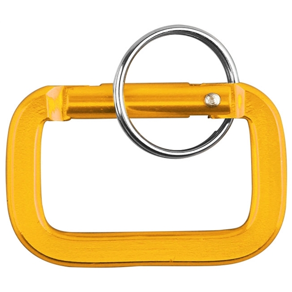 Square Shaped Carabiner with Key Ring, solid aluminum construction.... from ASI 74585 Nu Promo International / Nu Promo Line