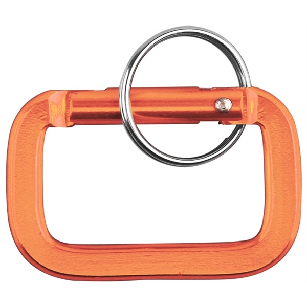 Square Shaped Carabiner with Key Ring, solid aluminum construction.... from ASI 74585 Nu Promo International / Nu Promo Line