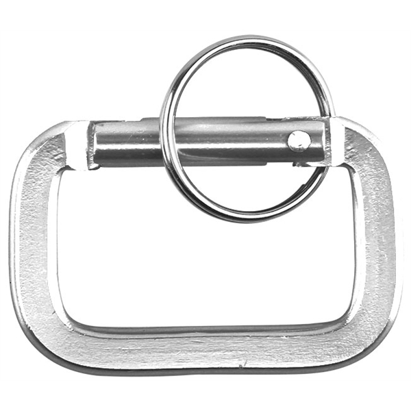 Square Shaped Carabiner with Key Ring, solid aluminum construction.... from ASI 74585 Nu Promo International / Nu Promo Line