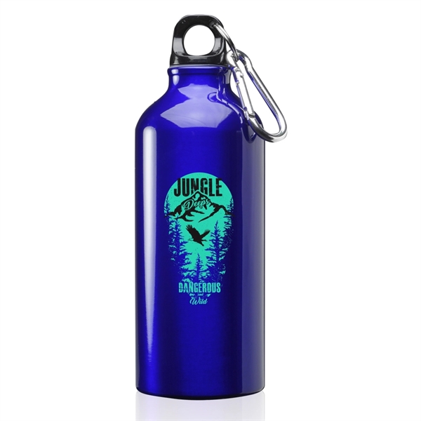20 oz. aluminum sport water bottle with twist cap and carabiner.... from ASI 39552 BEL Promo