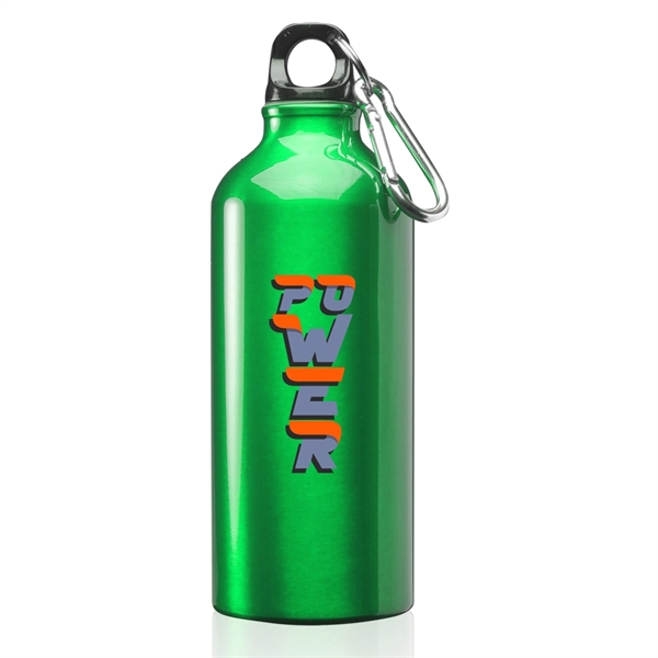20 oz. aluminum sport water bottle with twist cap and carabiner.... from ASI 39552 BEL Promo