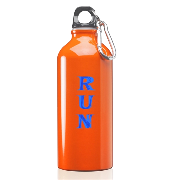 20 oz. aluminum sport water bottle with twist cap and carabiner.... from ASI 39552 BEL Promo
