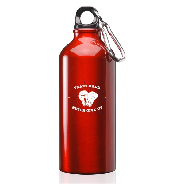 20 oz. aluminum sport water bottle with twist cap and carabiner.... from ASI 39552 BEL Promo