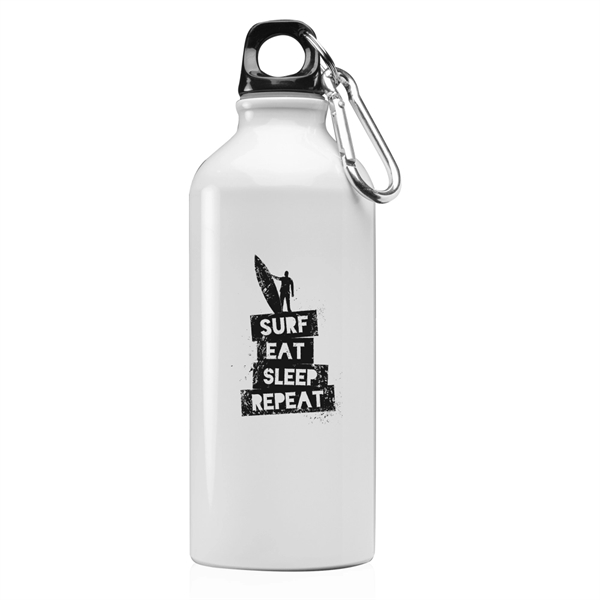 20 oz. aluminum sport water bottle with twist cap and carabiner.... from ASI 39552 BEL Promo