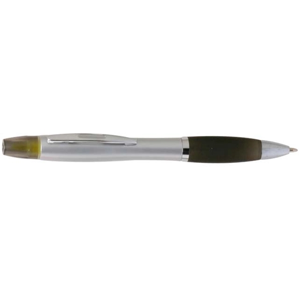 Twist action plastic pen with highlighter and rubber grip.... from ASI 39552 BEL Promo