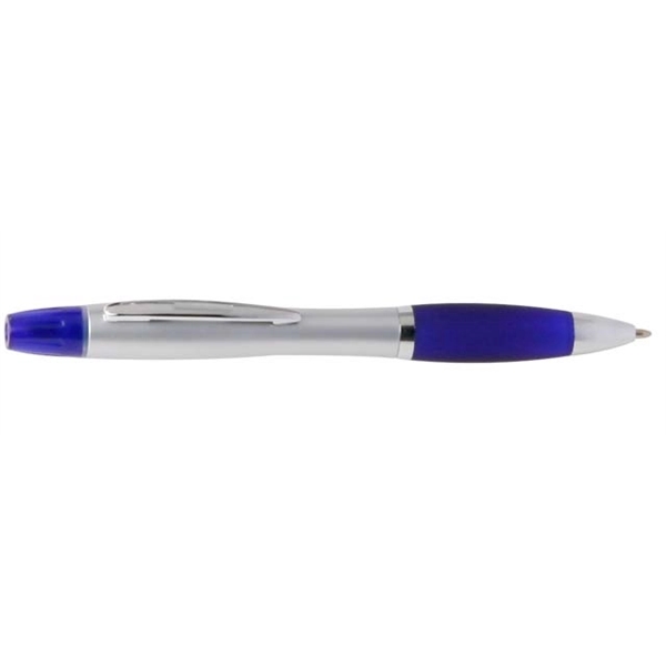 Twist action plastic pen with highlighter and rubber grip.... from ASI 39552 BEL Promo