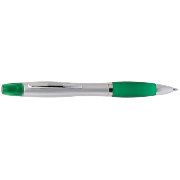 Twist action plastic pen with highlighter and rubber grip.... from ASI 39552 BEL Promo