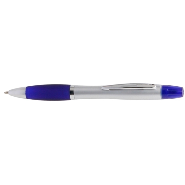Twist action plastic pen with highlighter and rubber grip.... from ASI 39552 BEL Promo