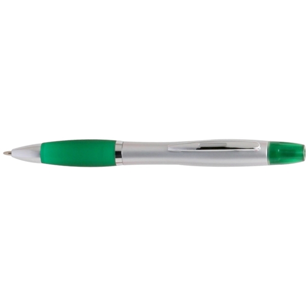 Twist action plastic pen with highlighter and rubber grip.... from ASI 39552 BEL Promo