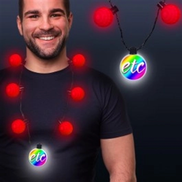 LED medallion ball necklace in an assortment of colors.... from ASI 42016 Brighter Promotions Inc