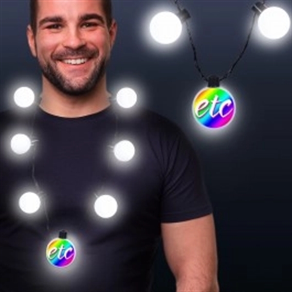 LED medallion ball necklace in an assortment of colors.... from ASI 42016 Brighter Promotions Inc