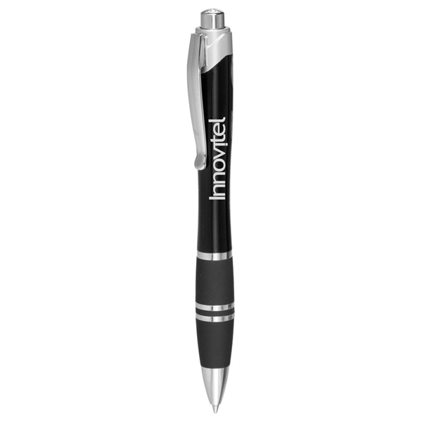 Silver Accent Grip Plastic Pen. This convenient handout is perfect upcoming... from ASI 39552 BEL Promo