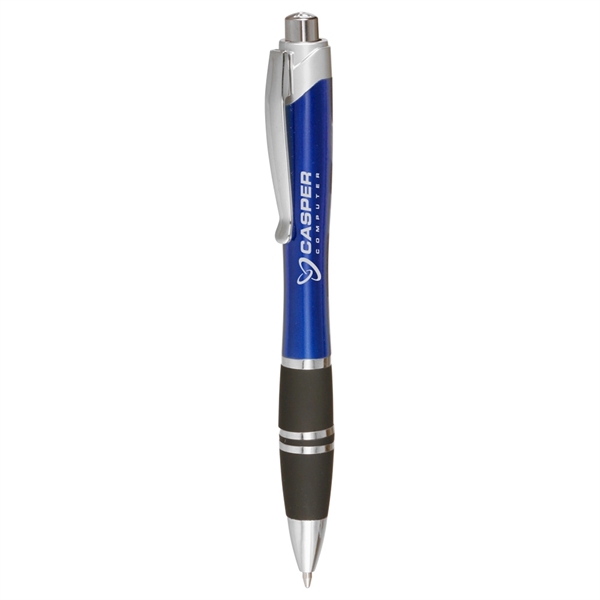 Silver Accent Grip Plastic Pen. This convenient handout is perfect upcoming... from ASI 39552 BEL Promo