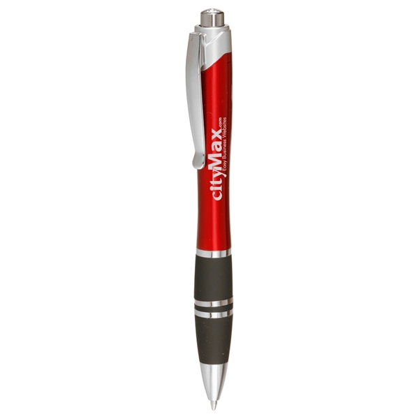 Silver Accent Grip Plastic Pen. This convenient handout is perfect upcoming... from ASI 39552 BEL Promo