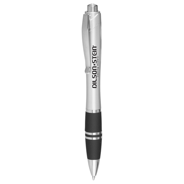Silver Accent Grip Plastic Pen. This convenient handout is perfect upcoming... from ASI 39552 BEL Promo