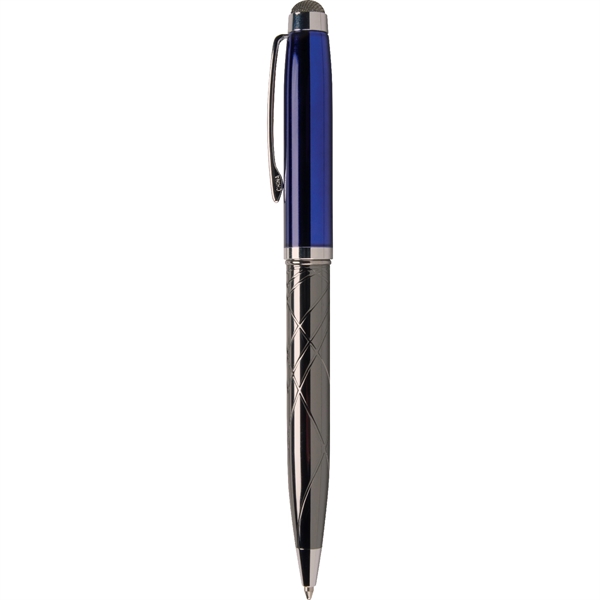 Twist-action executive pen with stylus pen with high-gloss enamel cap, and... from ASI 61966 HPG / Hub Pen