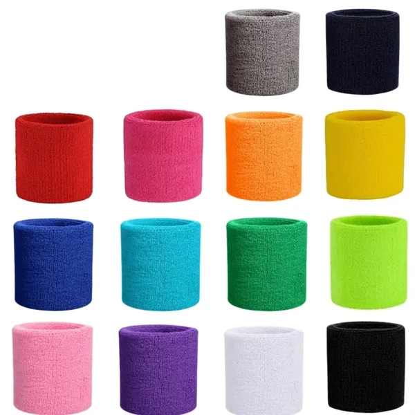 Terry cotton sport sweat wristband plus full color fabric label hot... from ASI 37218 Athena Promo (tm)