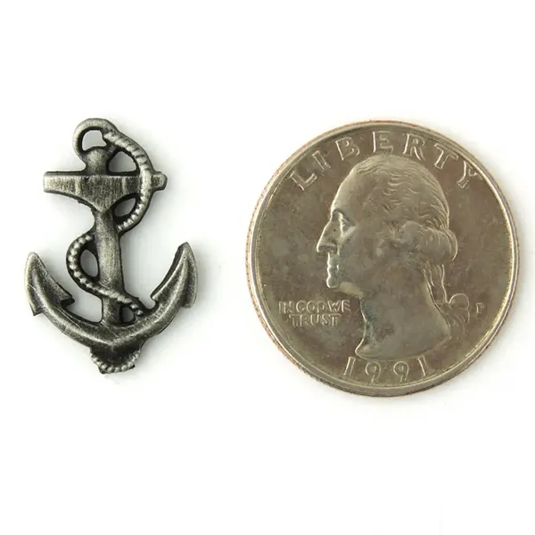 Anchor lapel pin with rope encircling it. Blank.... from ASI 96235 Wehr Industries Inc