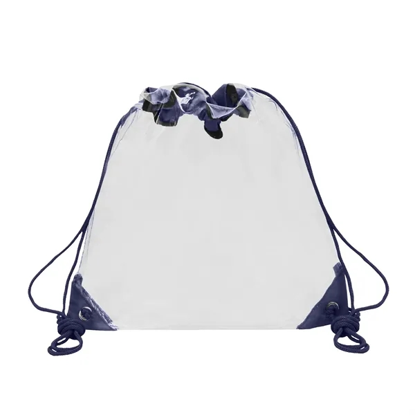 Clear PVC Drawstring, The reinforced corners enhance durability, while adjustable, comfy... from ASI 41511 Brainchild USA Inc / BrainChild Gift Club