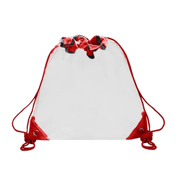Clear PVC Drawstring, The reinforced corners enhance durability, while adjustable, comfy... from ASI 41511 Brainchild USA Inc / BrainChild Gift Club