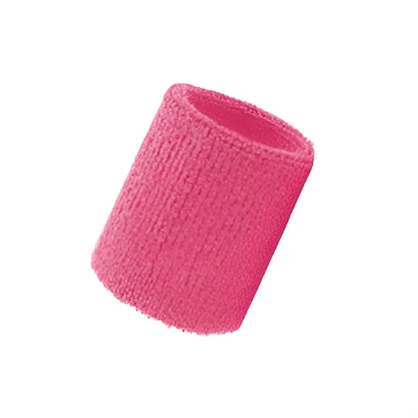 Terry polyester sports sweat wristband plus 1 color woven on 1... from ASI 37218 Athena Promo (tm)