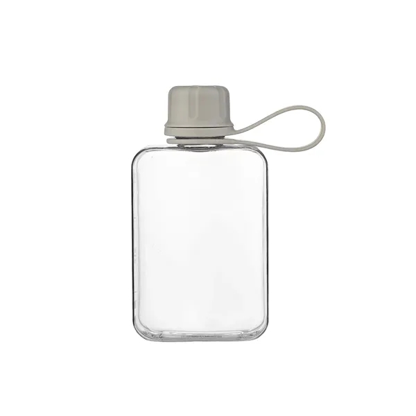 Leak-proof portable BPA-free plastic lift ring flat water drinking bottle with... from ASI 37218 Athena Promo (tm)