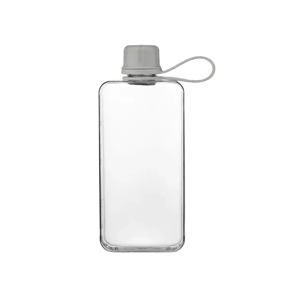 Leak-proof portable BPA-free plastic lift ring flat water drinking bottle with... from ASI 37218 Athena Promo (tm)