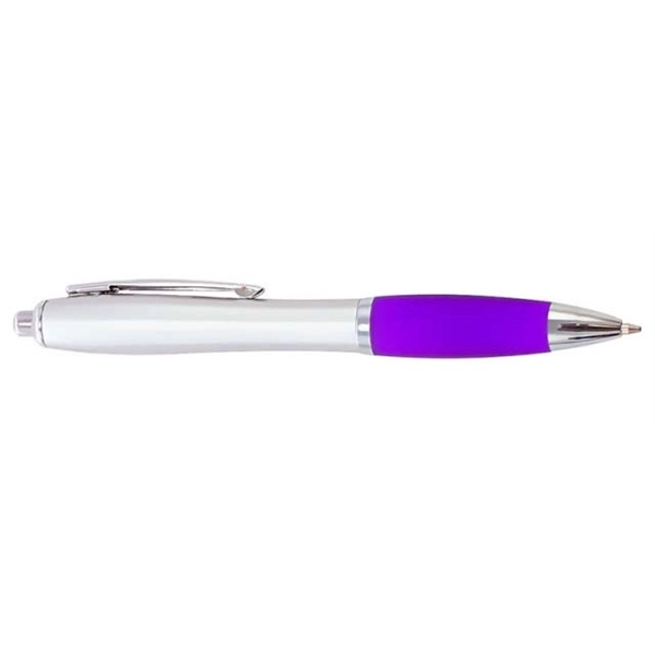 Curvaceous grip satin writing ballpoint pen.... from ASI 39552 BEL Promo