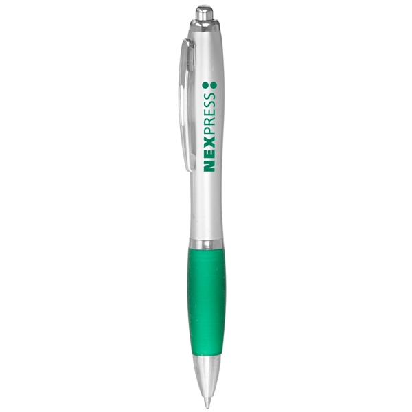 Curvaceous grip satin writing ballpoint pen.... from ASI 39552 BEL Promo