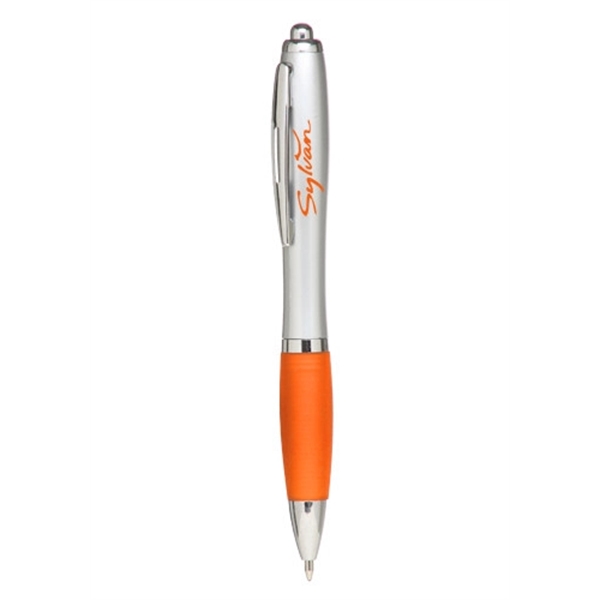 Curvaceous grip satin writing ballpoint pen.... from ASI 39552 BEL Promo