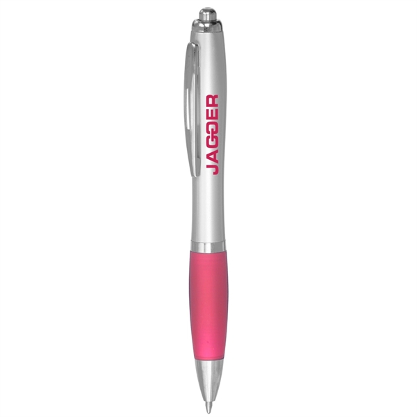 Curvaceous grip satin writing ballpoint pen.... from ASI 39552 BEL Promo