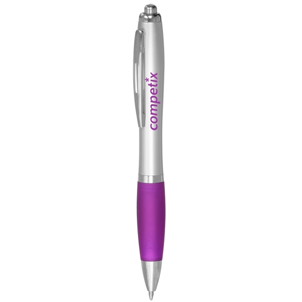 Curvaceous grip satin writing ballpoint pen.... from ASI 39552 BEL Promo